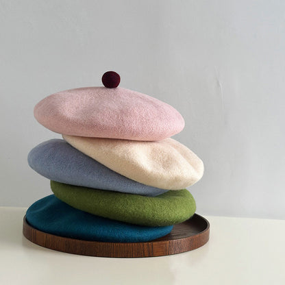 Retro Wool Beret Knitted Painter Hat