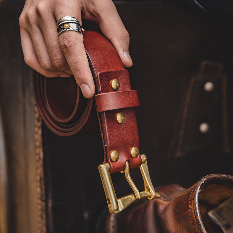 Retro Leather Men's Belt