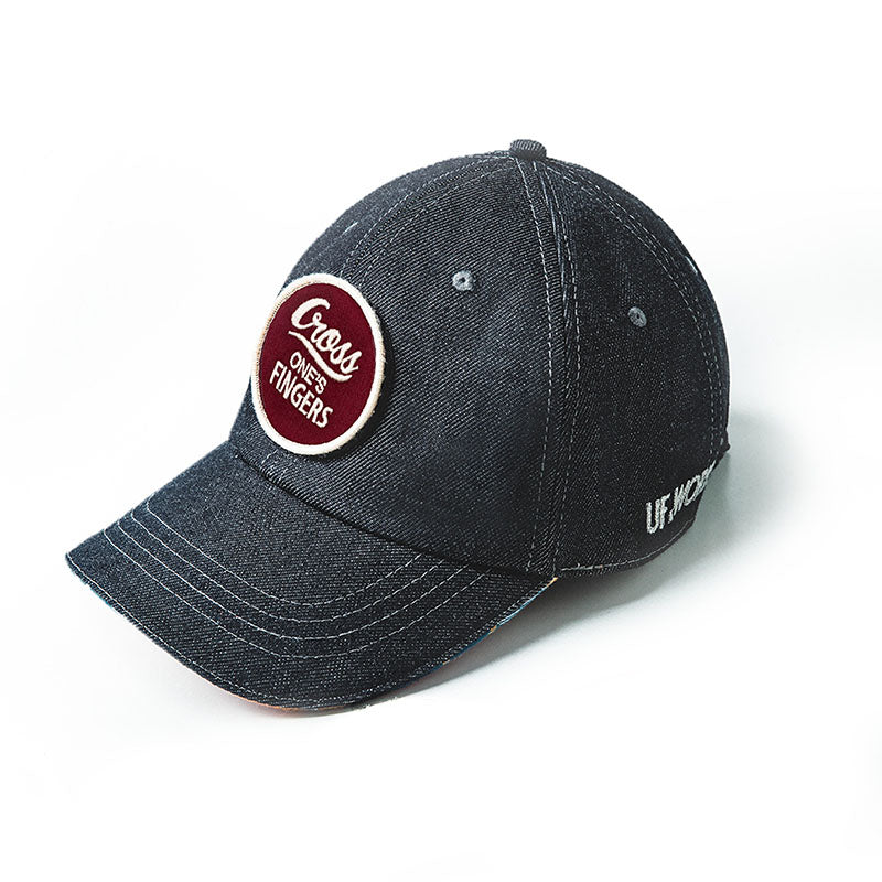 Retro Velcro Denim Baseball Cap Badge Cap