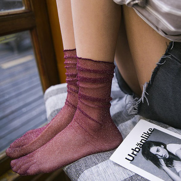 Retro Silk Stockings Lady Socks