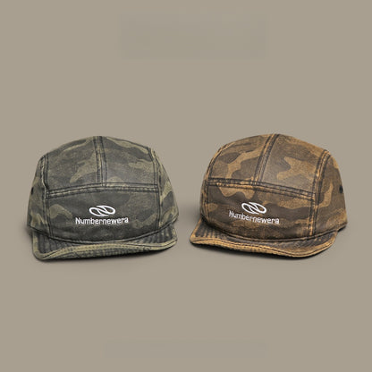 Retro Flip Hat Camouflage Beret Casual Cap Adjustable Hat