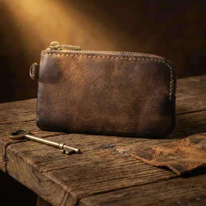 Vintage Leather Handmade Card Wallet