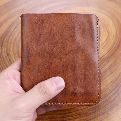 Retro Handmade Leather Card Wallets