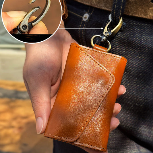 Retro Handmade Leather Key Bag Waist Bag