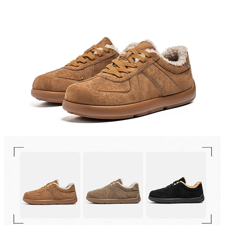 Retro Velvet Thickened Lace-up Warm Shoes