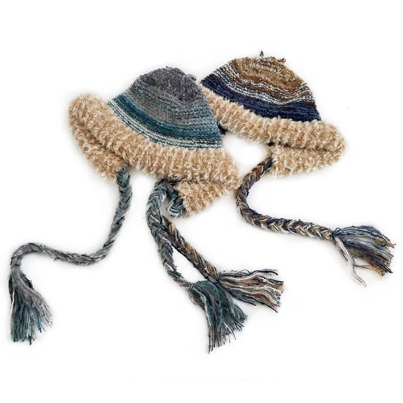 Retro Colorful Striped Knitted Hat