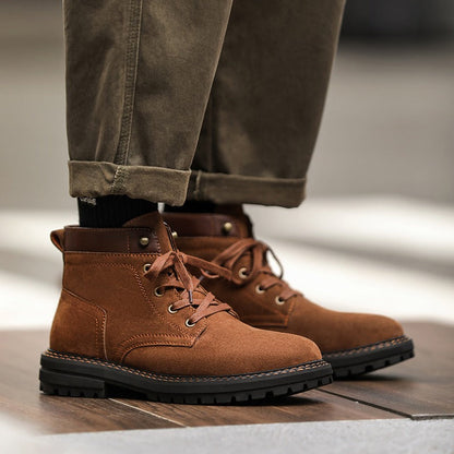 Retro Lacing Anti-slip Suede Boots