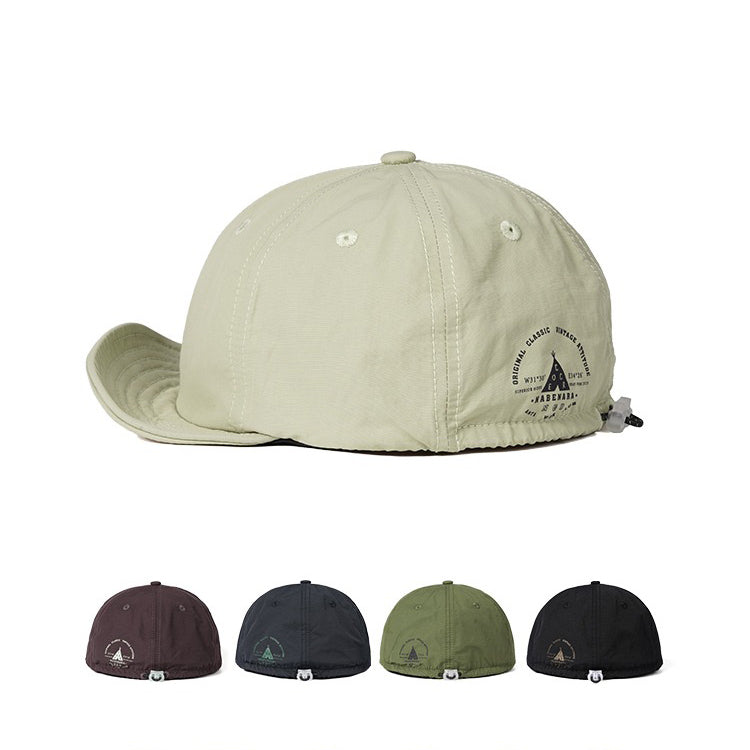 Retro Printed Baseball Cap Flip Hat Beret