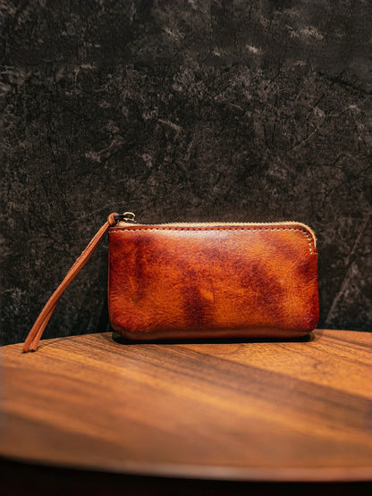 Vintage Zipper Cards Holder Coin Wallet