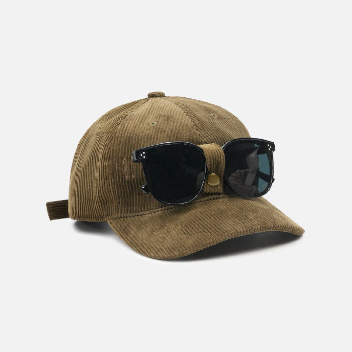 Retro Glasses Storage Flip Hat Beret Casual Cap Adjustable Hat