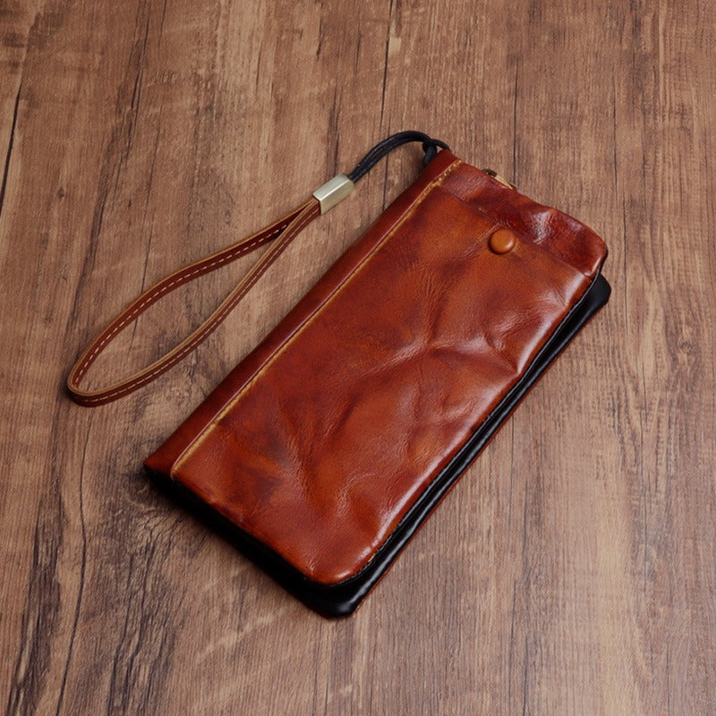 Vintage Handmade Genuine Leather Wallet Multi-card Slots Wallet