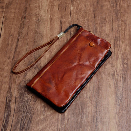 Vintage Handmade Genuine Leather Wallet Multi-card Slots Wallet
