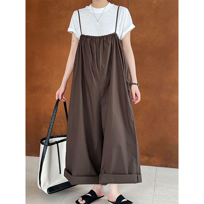 Suspenders One-piece Women's Summer Loose Wide-legged Overalls