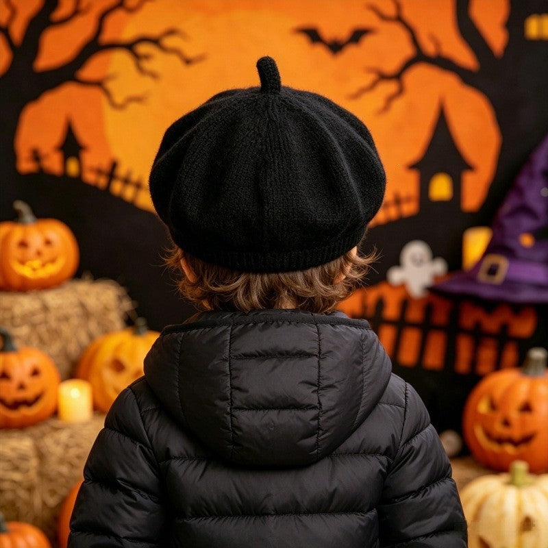 Retro Halloween Pumpkin Autumn Style Print Hat