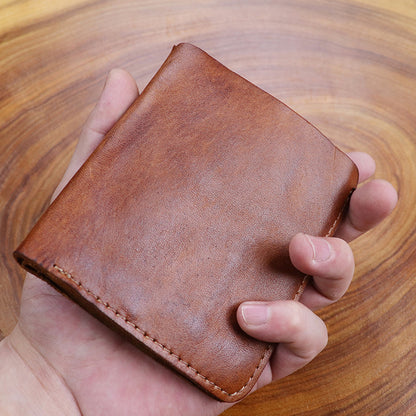 Retro Handmade Leather Card Wallets