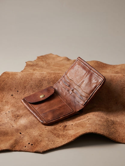 Retro Handmade Tanned Leather Wallet