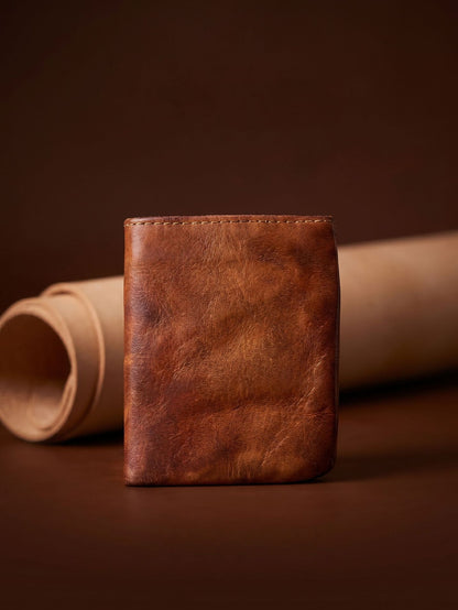 Retro Handmade Tanned Leather Wallet