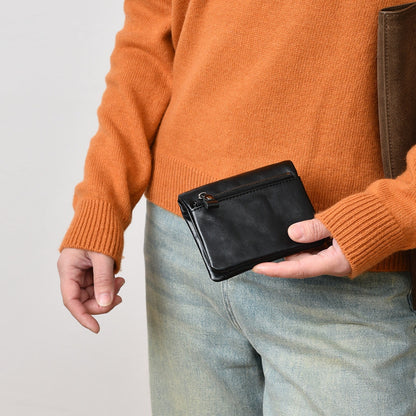 Retro Leather Handmade Short Wallets