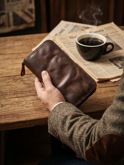 Retro Handmade Leather Wallet Multi-card Slots Wallet
