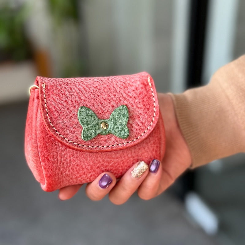 Retro Handmade Leather Coin Wallet Storage Bag