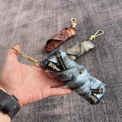 Retro Tanned Leather Glasses Case