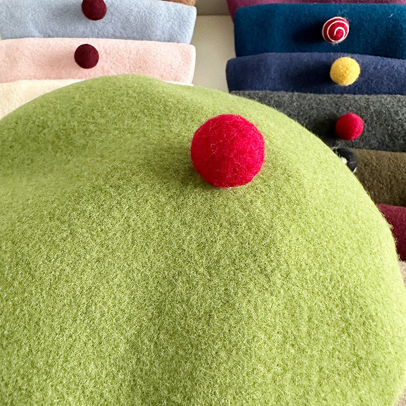 Retro Wool Beret Knitted Painter Hat