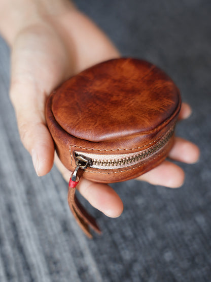 Retro Handmade Leather Coin Wallet