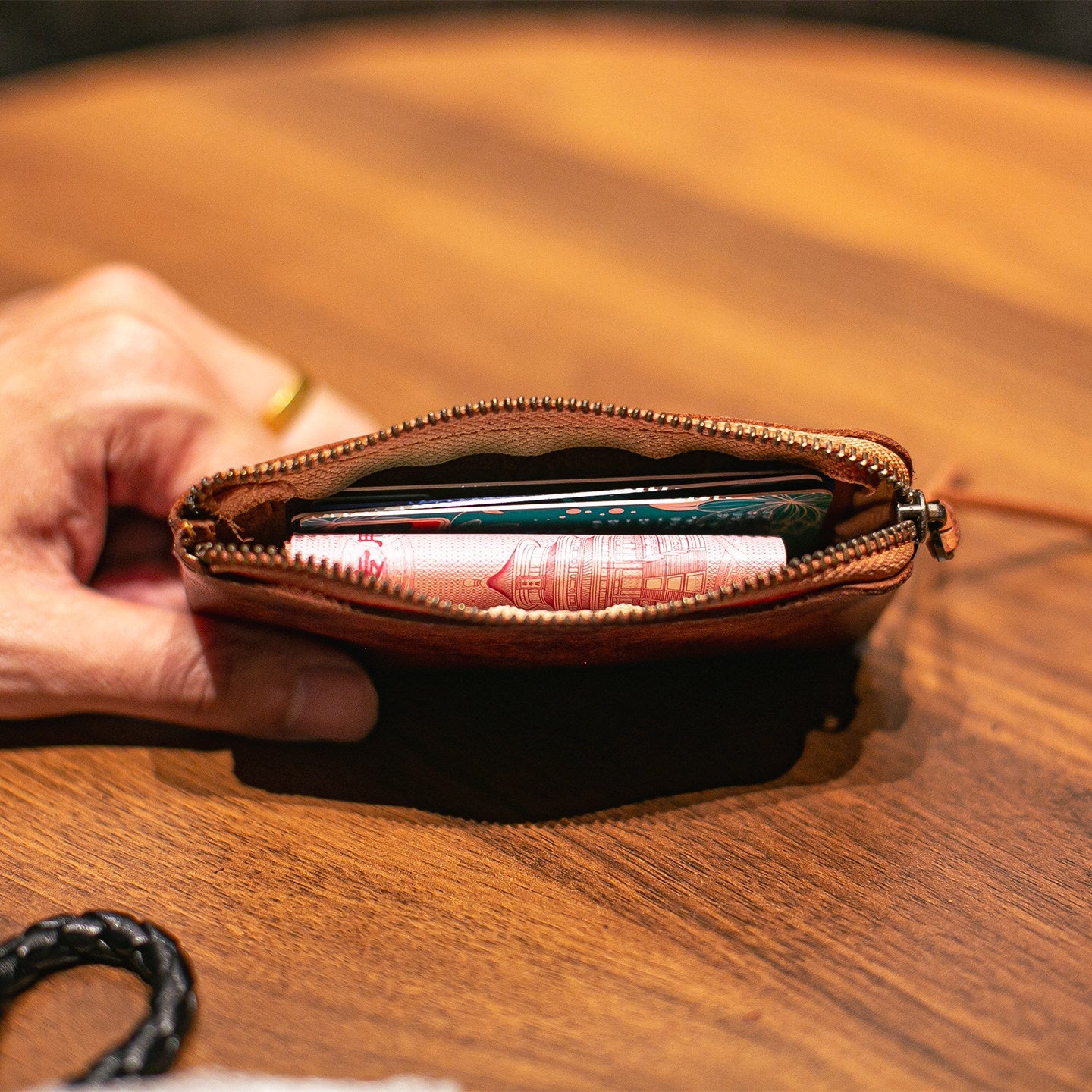 Vintage Zipper Cards Holder Coin Wallet