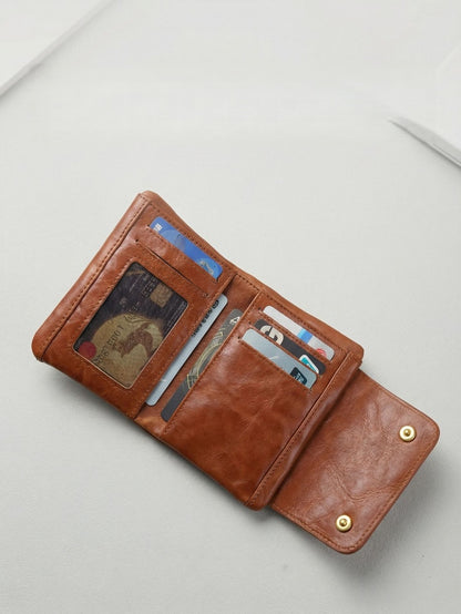 Retro Leather Handmade Short Wallets