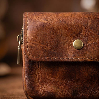 Vintage Leather Cards Holder Coin Wallet
