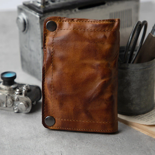 Retro Handmade Leather Wallet Multi-card Slots Wallet