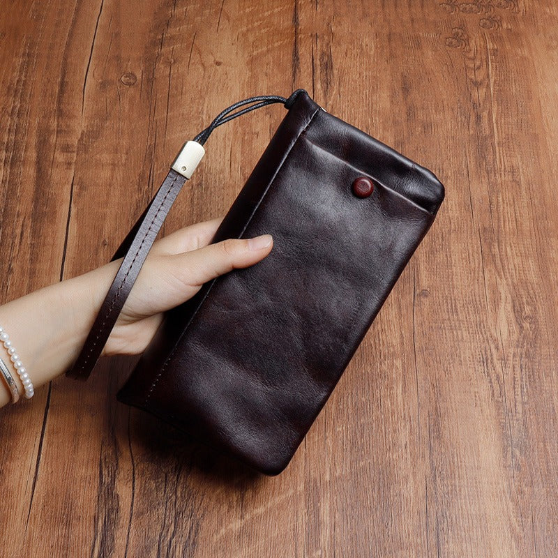 Vintage Handmade Genuine Leather Wallet Multi-card Slots Wallet