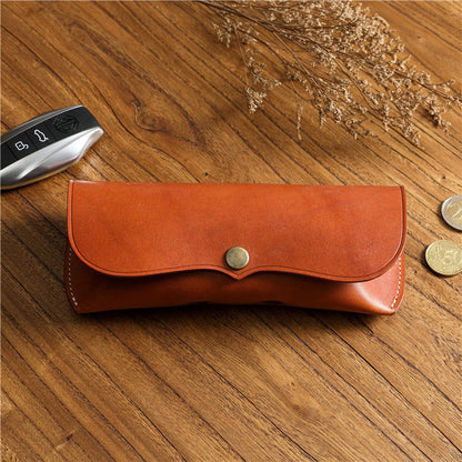 Retro Tanned Leather Glasses Case