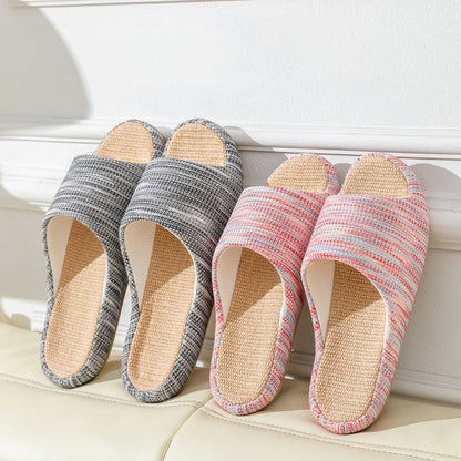 Linen Slippers Soft-soled Cotton Cloth Slippers