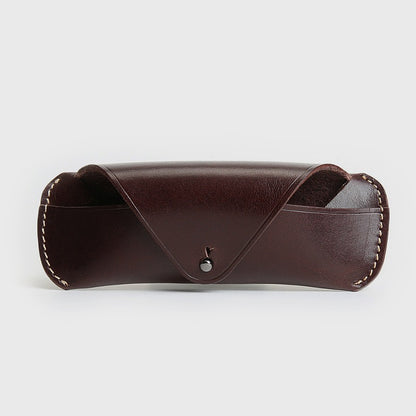 Retro Tanned Leather Glasses Case