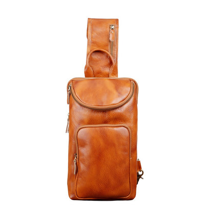 Retro Handmade Leather Chest Bag Crossbody Bag