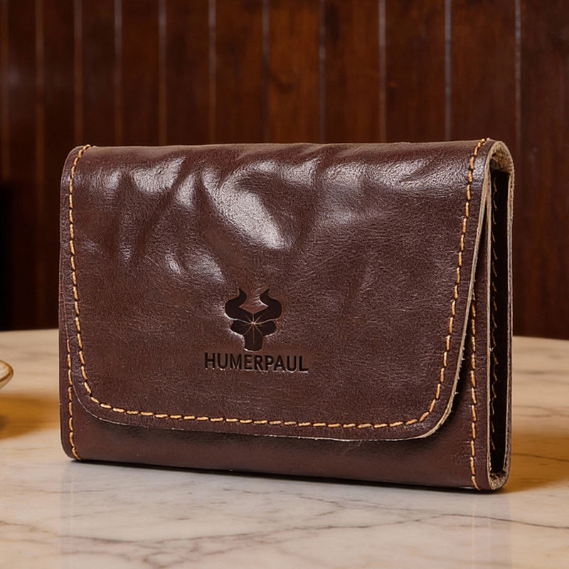 Vintage Leather Handmade Card Wallet