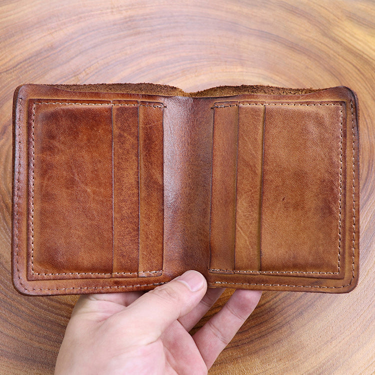 Retro Handmade Leather Card Wallets