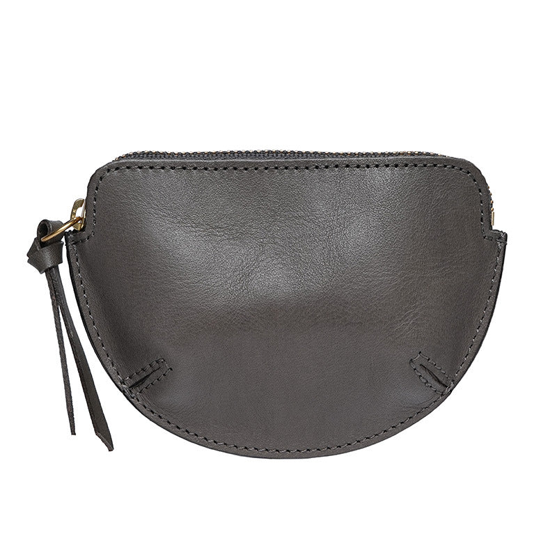 Retro Leather Coin Purse Zipper Wallet