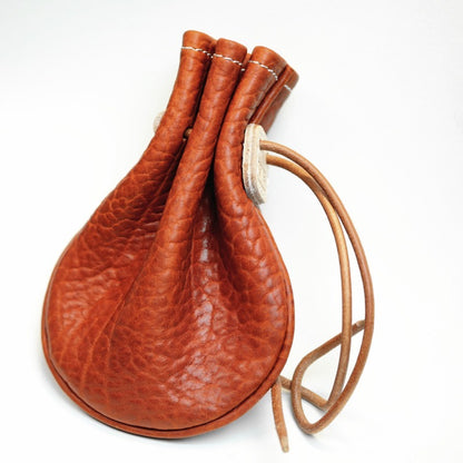 Retro Handmade Leather Coin Wallet Storage Bag