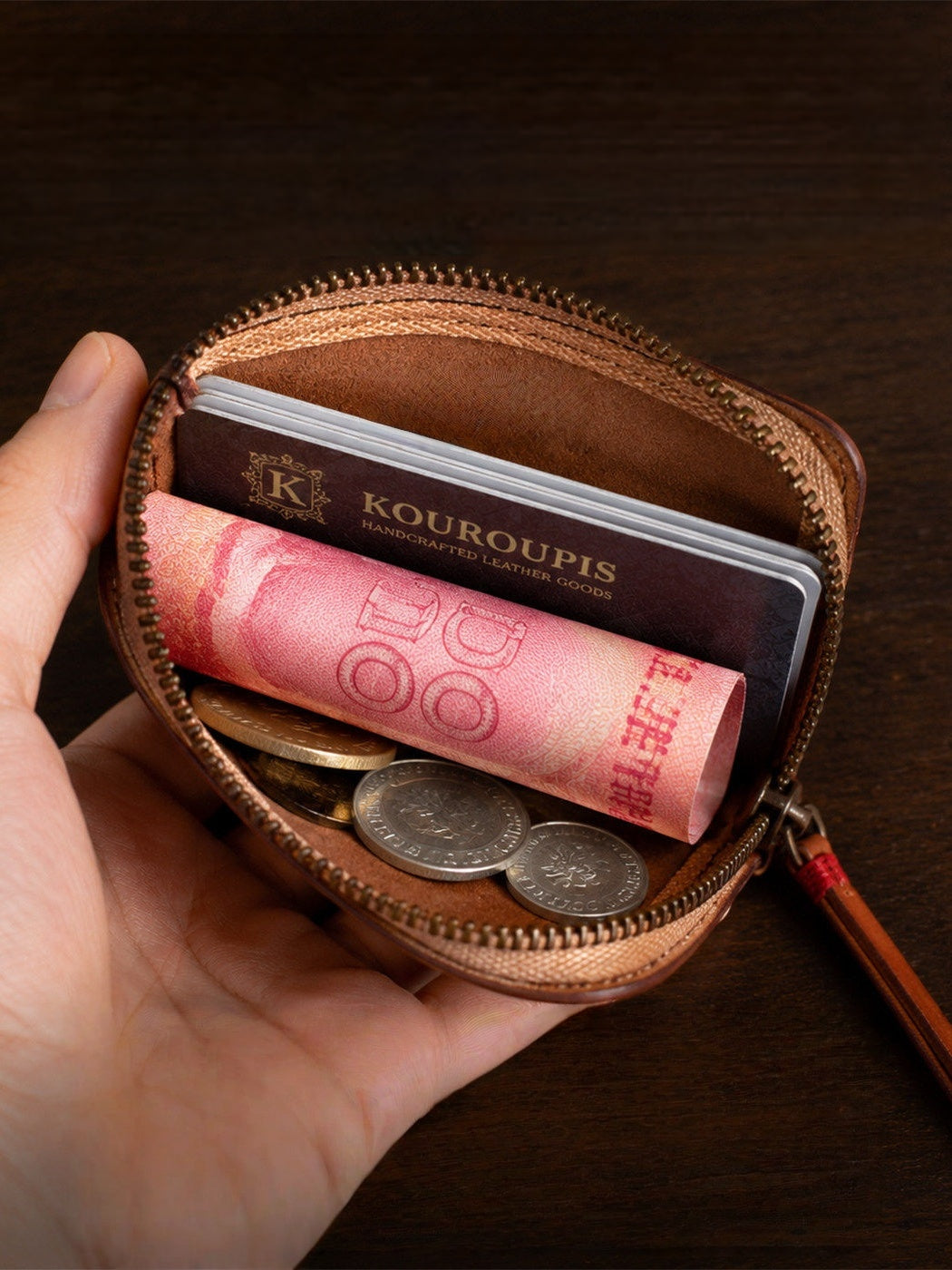 Vintage Zipper Cards Holder Coin Wallet