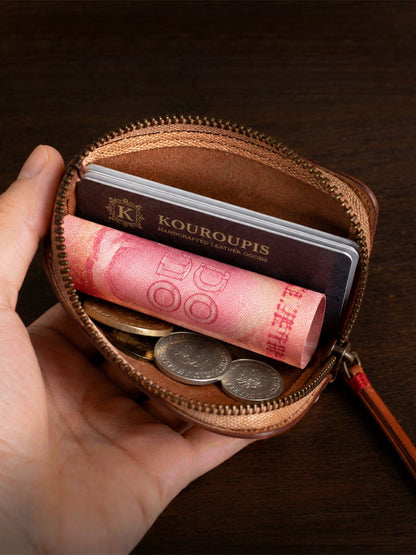 Vintage Zipper Cards Holder Coin Wallet