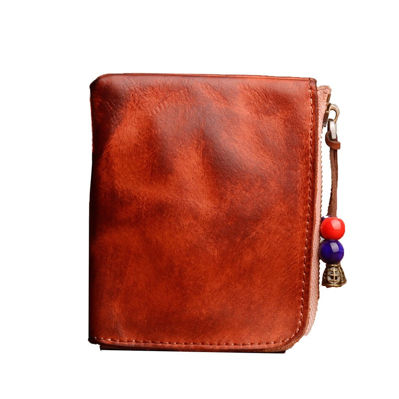 Vintage Zipper Cards Holder Coin Wallet