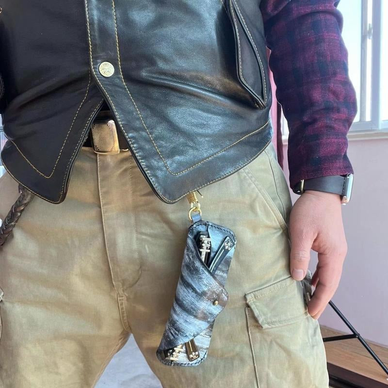 Retro Tanned Leather Glasses Case