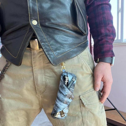 Retro Tanned Leather Glasses Case