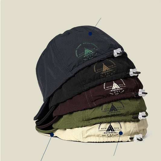 Retro Printed Baseball Cap Flip Hat Beret