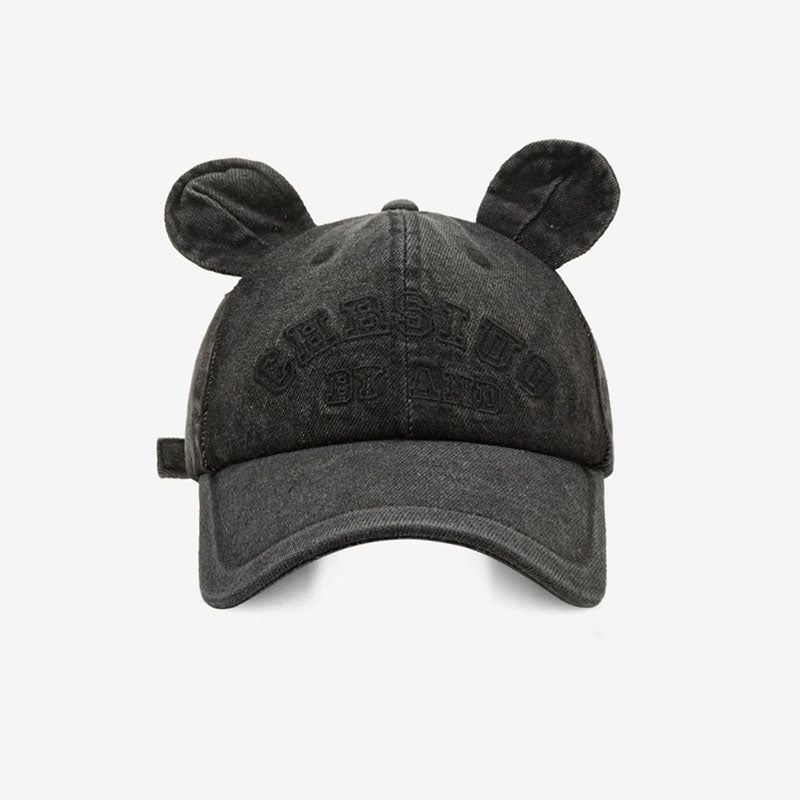 Denim Cute Little Bear Ear Baseball Cap