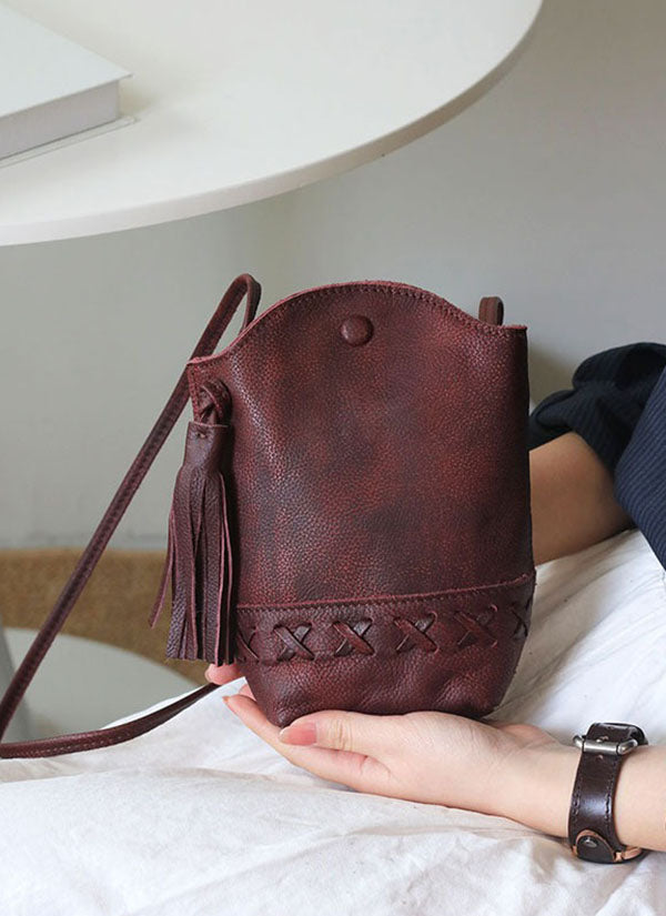 Retro Handmade Leather Crossbody Bag