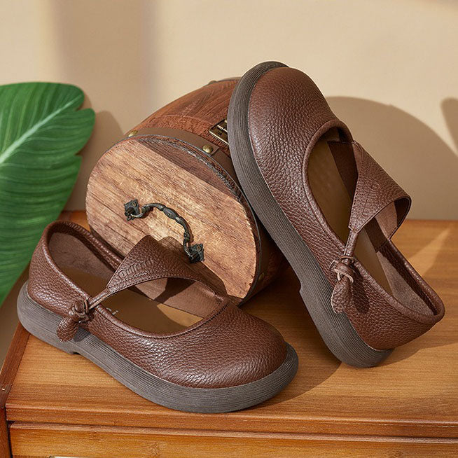 Retro Leather Breathable Soft Sole Sandals