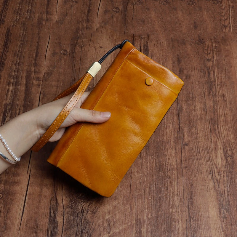 Vintage Handmade Genuine Leather Wallet Multi-card Slots Wallet